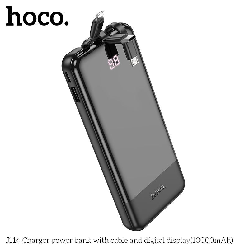 (10 000 mAh) Chargeur de batterie portable avec câbles USB-C Lightning Micro USB (10 000 mAh) Chargeur de batterie portable avec câbles USB-C Lightning Micro USB